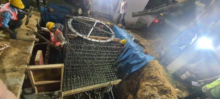 GS-FABRICATION- Industrial Chimney Structure With Civil Foundation